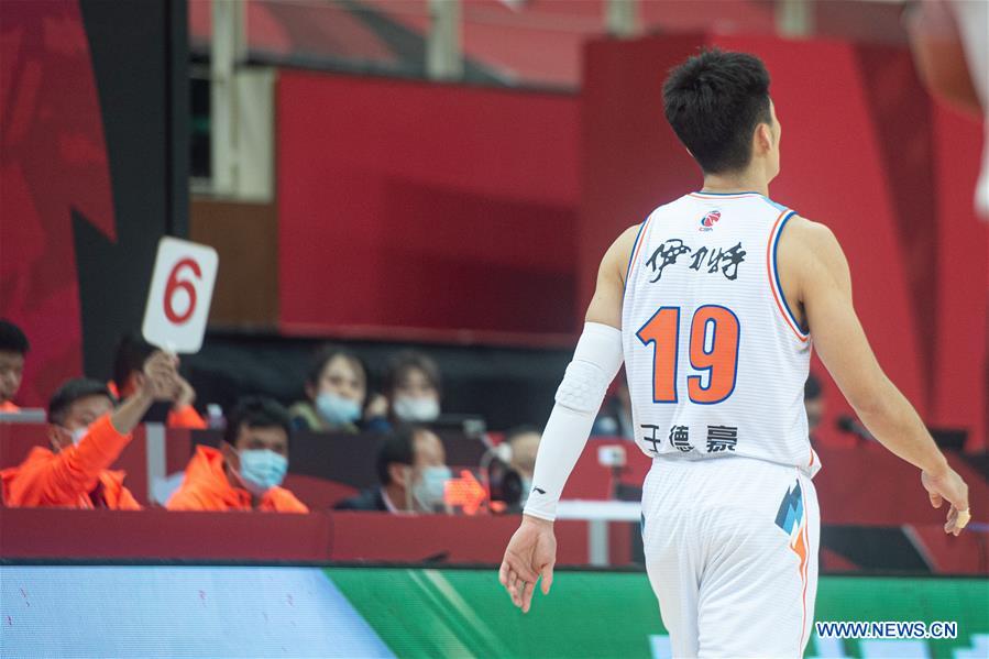 (SP)CHINA-ZHUJI-BASKETBALL-CBA LEAGUE-XINJIANG FLYING TIGERS VS LIAONING FLYING LEOPARDS (CN)