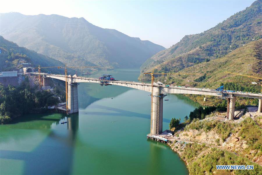 CHINA-CHONGQING-HIGHSPEED RAILWAY-BRIDGE CONSTRUCTION (CN)