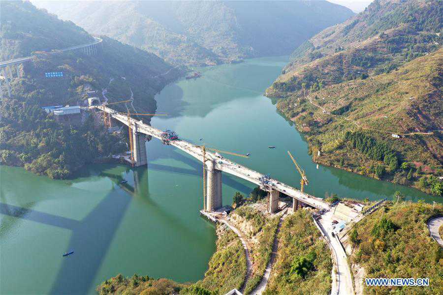 CHINA-CHONGQING-HIGHSPEED RAILWAY-BRIDGE CONSTRUCTION (CN)