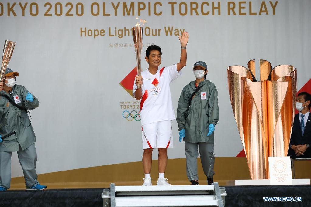Ignition ceremony for Tokyo Olympic torch relay held in Fukuoka, Japan