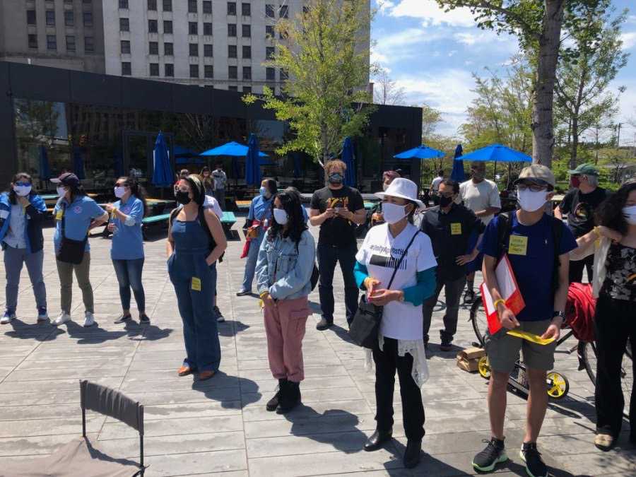 美国多个城市举行反仇视亚裔抗议集会 呼吁族裔平等