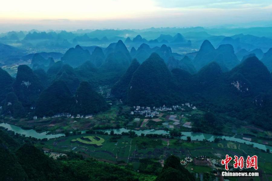 Paddy field landscape in Guilin splendid