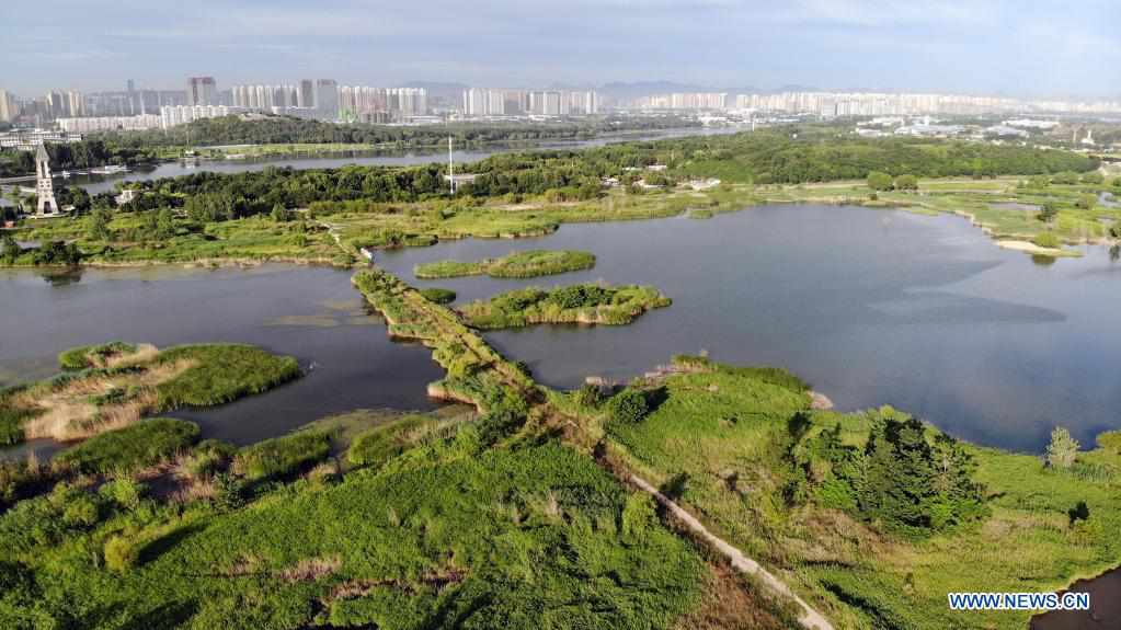 Scenery of Hutuo River in Shijiazhuang, N China