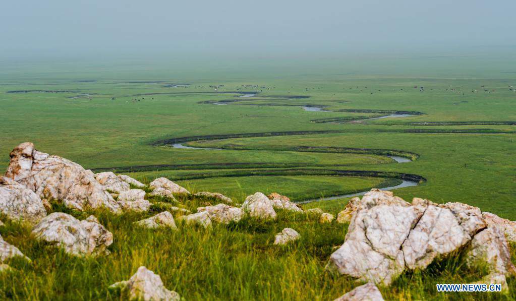 Scenery of grassland in Xilin Gol in Inner Mongolia