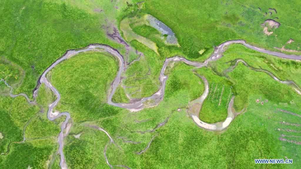 Scenery of Awancang Wetland in Gansu