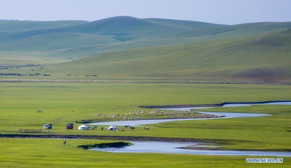 Scenery of Morigele River in Hulun Buir, N China