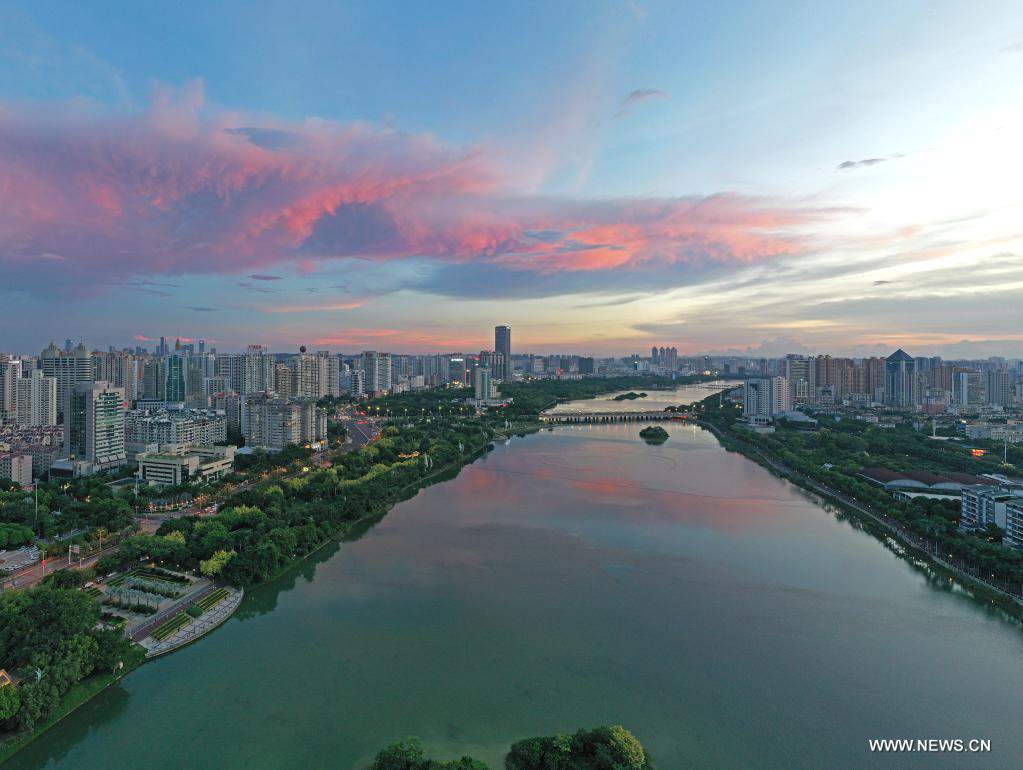 Scenery of sunset glow in Nanning, Guangxi