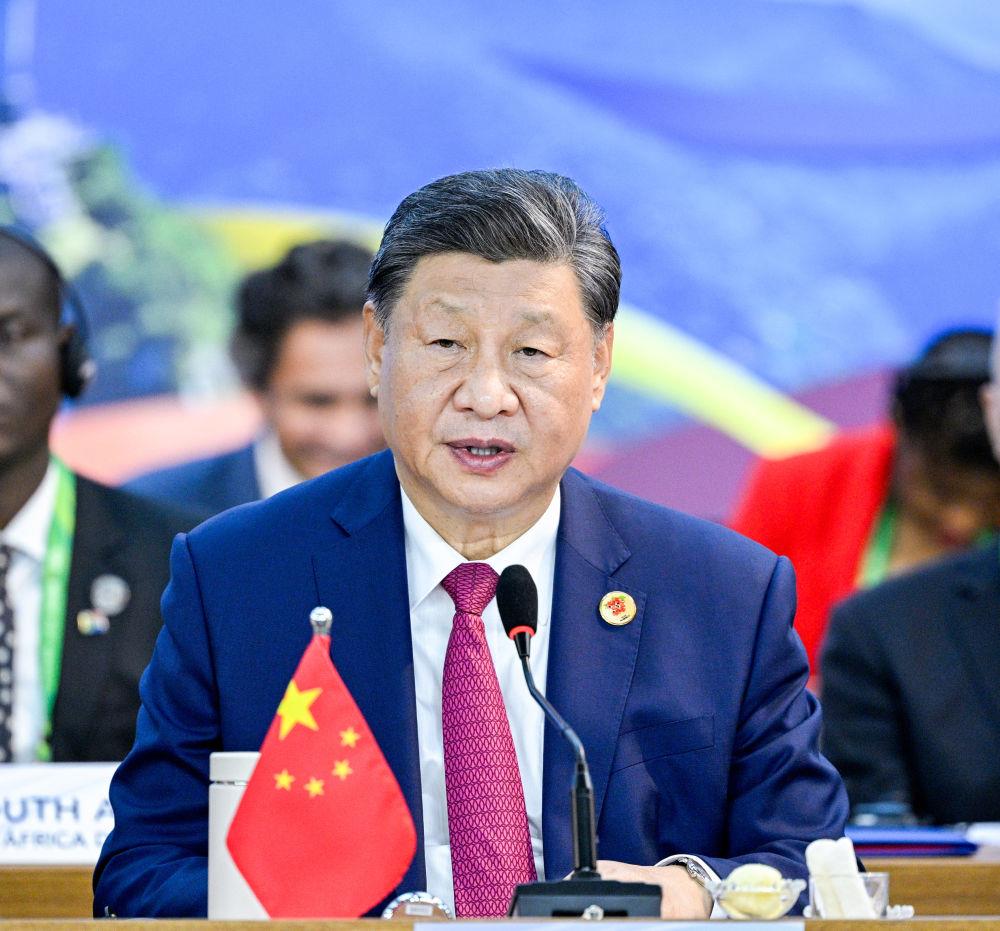 当地时间2024年11月18日,巴西里约热内卢二十国集团领导人第十九次峰会上,习近平主席发表题为《携手构建公正合理的全球治理体系》的重要讲话。 当地时间2024年11月18日,巴西里约热内卢二十国集团领导人第十九次峰会上,习近平主席发表题为《携手构建公正合理的全球治理体系》的重要讲话。