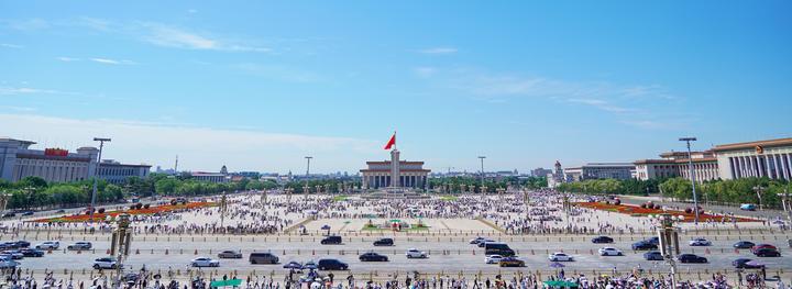 2024年7月17日拍摄的北京天安门广场及建筑群。 2024年7月17日拍摄的北京天安门广场及建筑群。