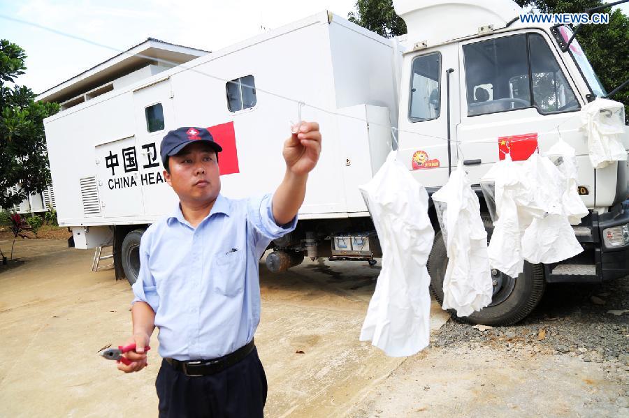 SIERRA LEONE-FREETOWN-CHINA-EBOLA MOBILE LABORATORY 