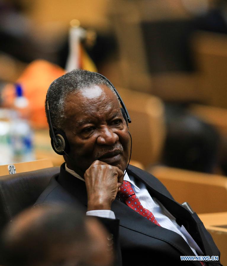 The file photo taken on Jan. 31, 2014 shows Zambian President Michael Sata attending the closing ceremonoy of the 22nd Ordinary Session of the Assembly of the African Union in Addis Ababa, Ethiopia. 