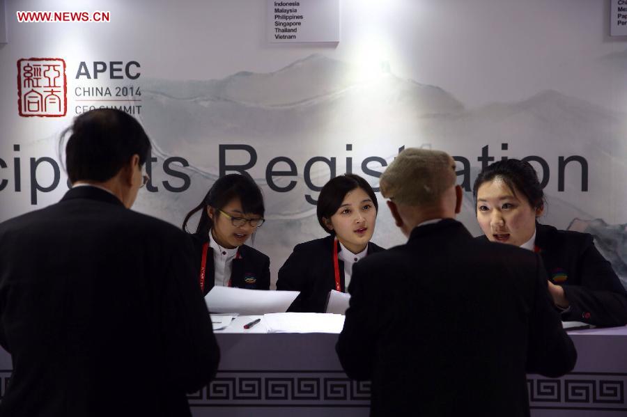 (APEC 2014) CHINA-BEIJING-APEC-CEO SUMMIT-PARTICIPANTS-REGISTRATION (CN)