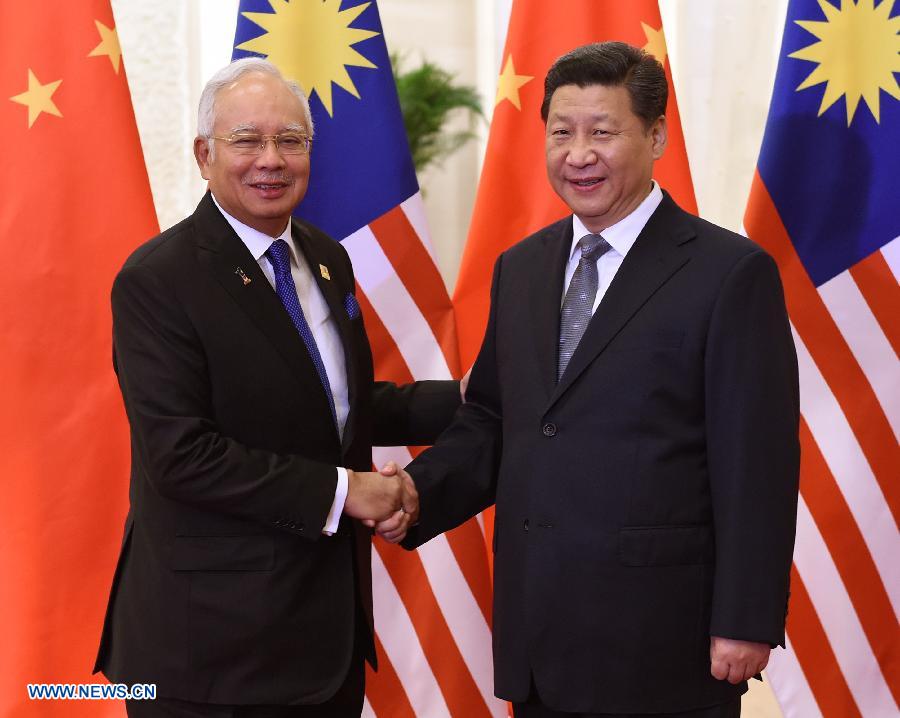 (APEC 2014) CHINA-BEIJING-XI JINPING-MALAYSIA-NAJIB RAZAK-MEETING (CN)