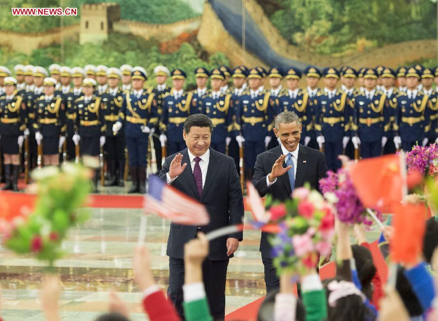 CHINA-BEIJING-XI JINPING-OBAMA-WELCOMING CEREMONY (CN)