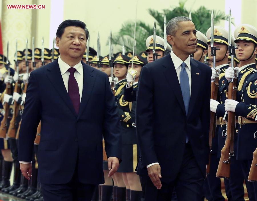 CHINA-BEIJING-XI JINPING-OBAMA-WELCOMING CEREMONY (CN)