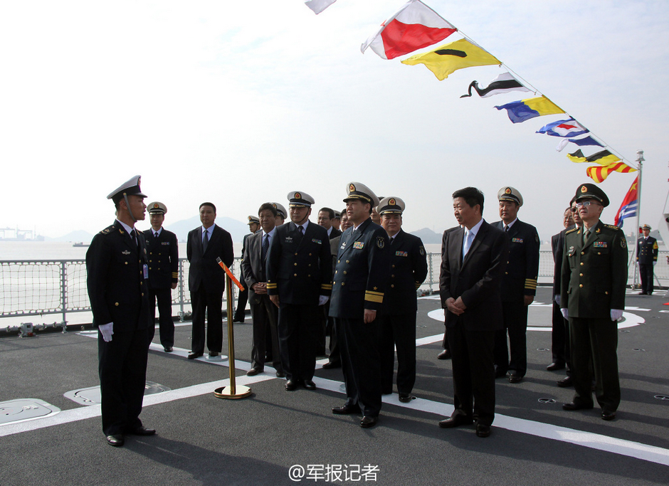 国产新型护卫舰首舰三门峡号交付东海舰队【5】