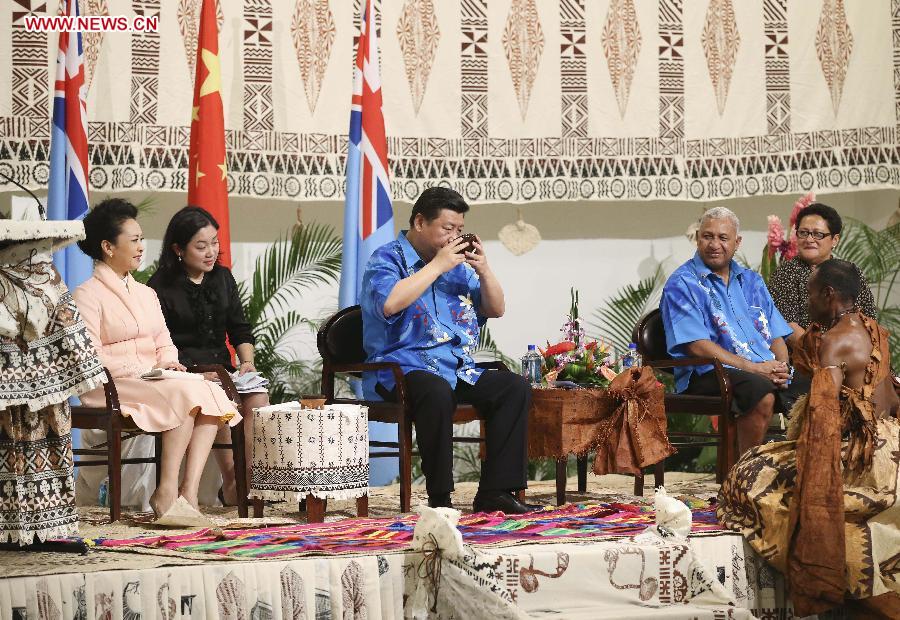 FIJI-CHINA-XI JINPING-VISIT-WELCOMING CEREMONY