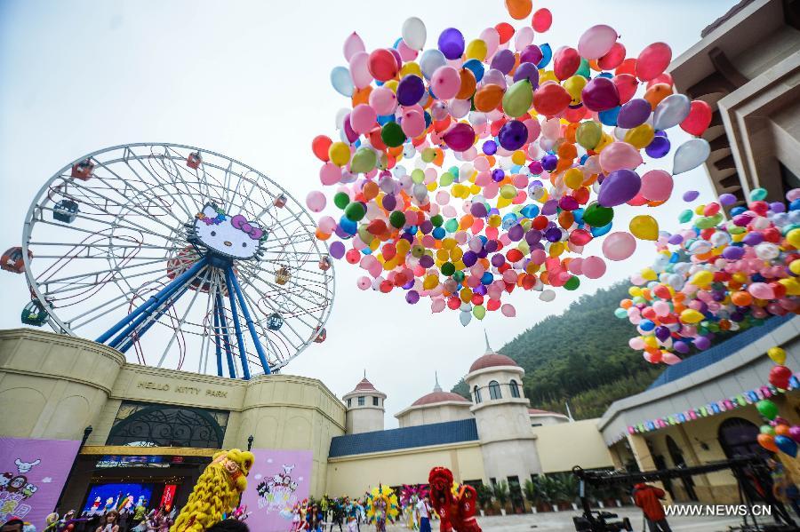 The first of its kind in China, the Hello Kitty theme park in Anji is scheduled to open on Jan. 1, 2015, as more than a million visitors are expected per year.