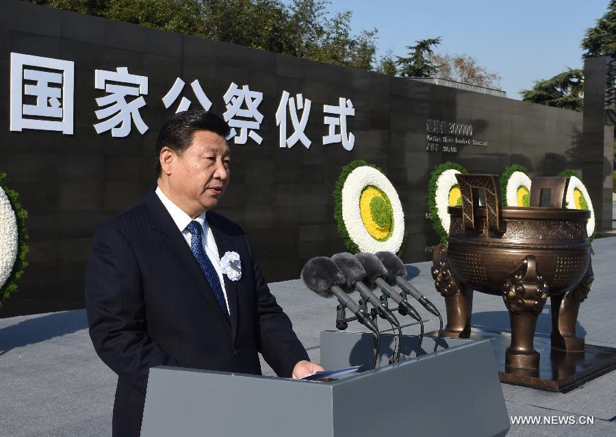 CHINA-NANJING MASSACRE VICTIMS-STATE MEMORIAL CEREMONY-XI JINPING(CN) 