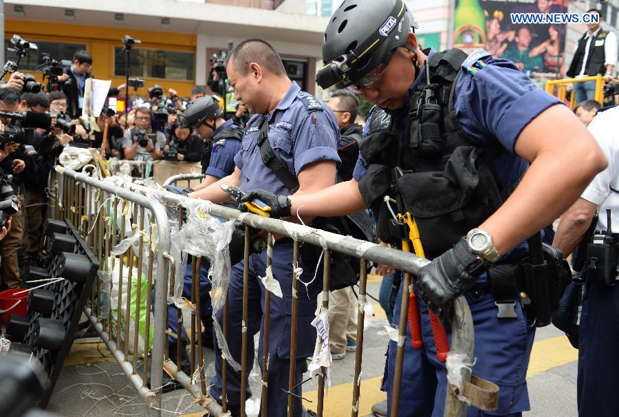 CHINA-HONG KONG-PROTEST ZONE-CLEARANCE (CN)