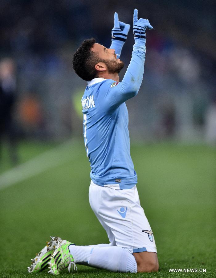 In the 17th round of 2014-2015 season Italian Serie A, Lazio beats Sampdoria 3-0. 