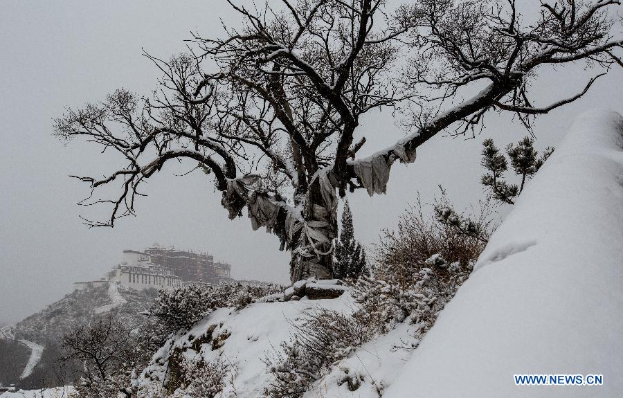 CHINA-LHASA-POTALA PALACE-SNOW SCENERY (CN)