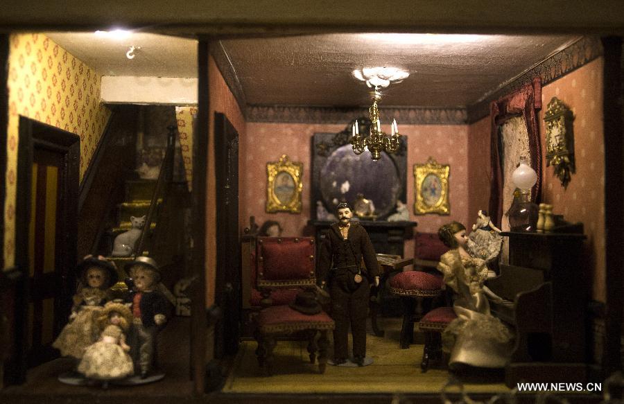 A doll house is shown during the exhibit 'Once upon a time... Dolls and Toys (1870-1940)', in the Hispanic American Art Museum 'Isaac Fernandez Blanco', in Buenos Aires, Argentina, on Jan. 9, 2015.