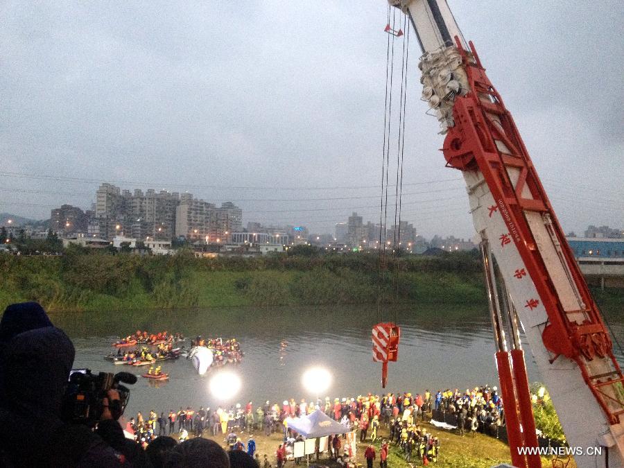 At least 23 people died after a Taiwan TransAsia Airways plane crashed into the Keelung River in Taipei on Wednesday morning, ten minutes after takeoff.