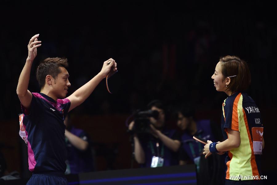  Xu Xin/Yang Haeun won the match 4-0 and claimed the title.