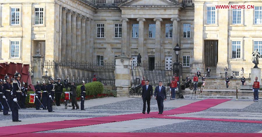 COLOMBIA-BOGOTA-CHINESE PREMIER-WELCOMING CEREMONY