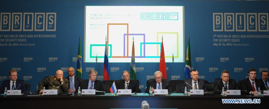 Russian delegations attend the 5th Meeting of BRICS High Representatives for Security Issues on May 26, 2015.