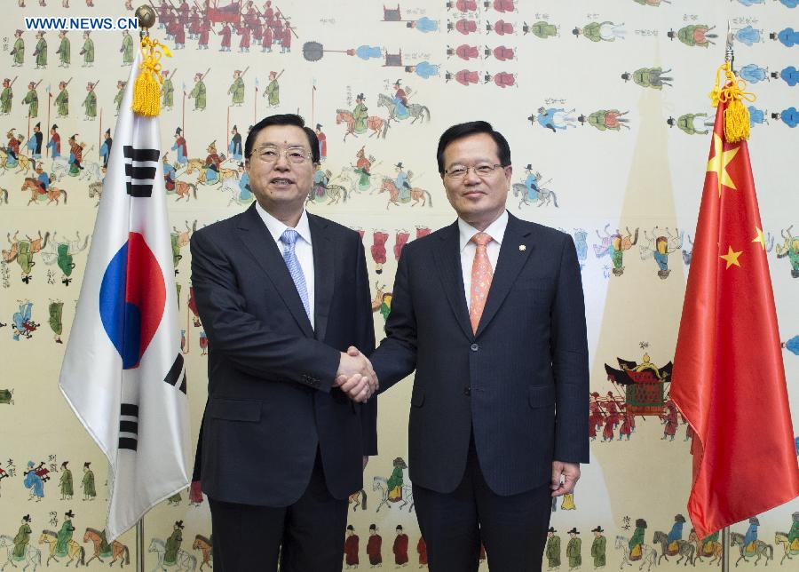 SOUTH KOREA-CHINA-ZHANG DEJIANG-TALKS