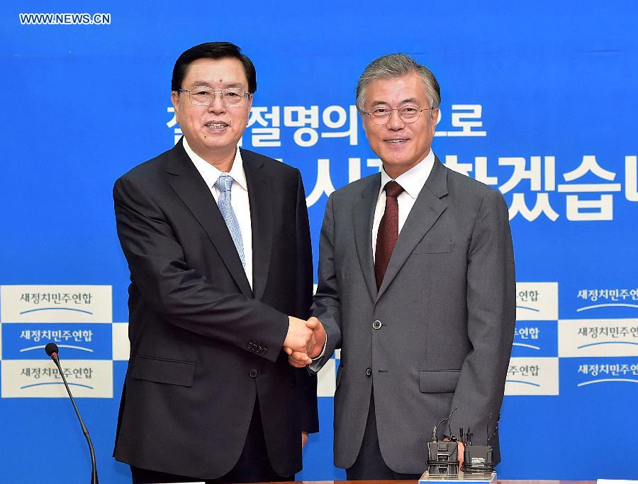 SOUTH KOREA-CHINA-ZHANG DEJIANG-MEETING