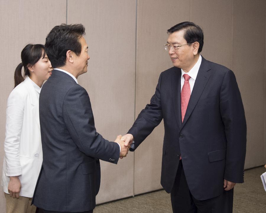 SOUTH KOREA-CHINA-ZHANG DEJIANG-MEETING