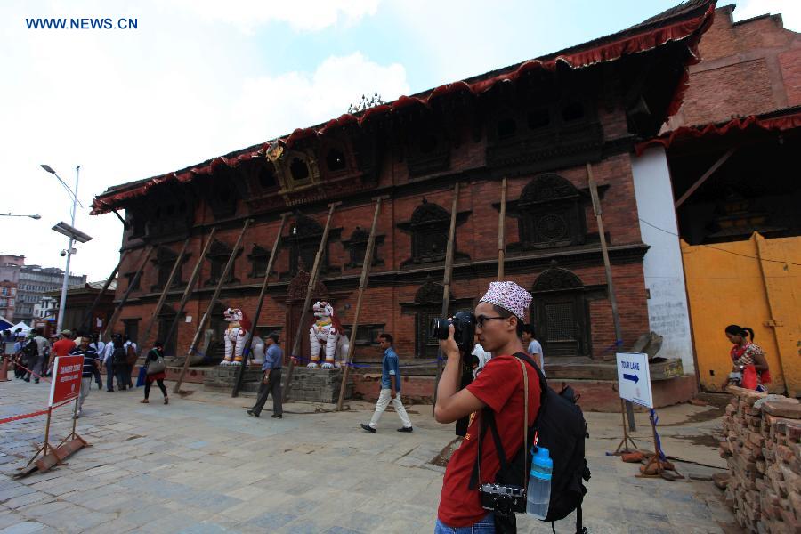 Nepal reopened damaged world heritage UNESCO monuments on Monday that were closed since the deadly April 25 earthquake, highlighting the message that 'Nepal is safe and open for tourists.'