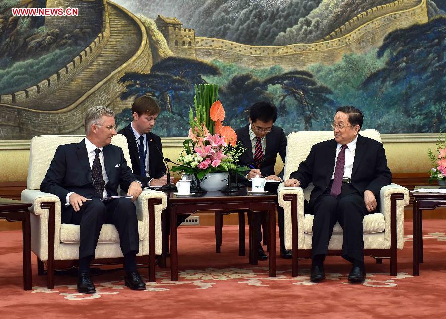 CHINA-BELGIUM-YU ZHENGSHENG-KING-MEETING (CN)