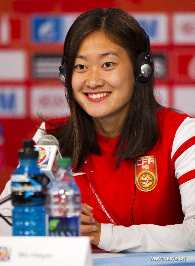 (SP)CANADA-OTTAWA-FIFA-WOMEN'S WORLD CUP-QUARTERFINALS-PRESS CONFERENCE-CHINA