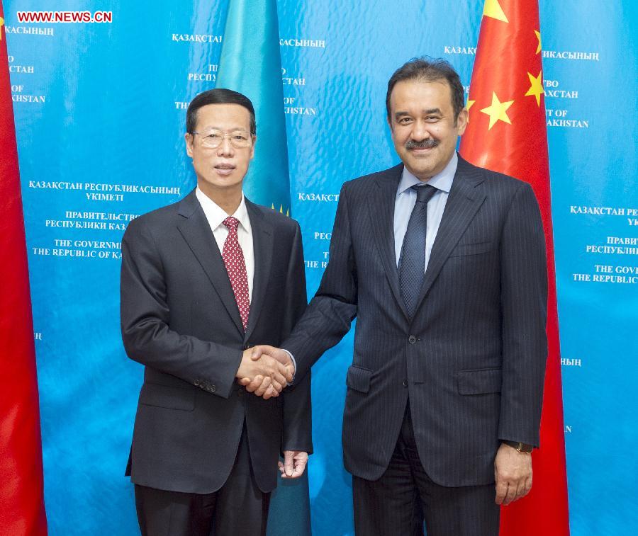 KAZAKHSTAN-CHINA-ZHANG GAOLI-MASIMOV-MEETING 