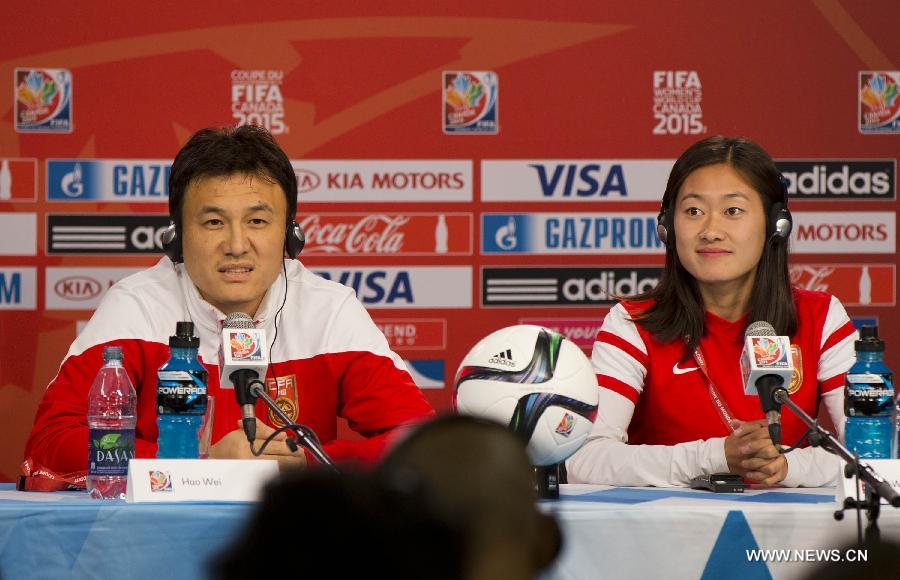 (SP)CANADA-OTTAWA-FIFA-WOMEN'S WORLD CUP-QUARTERFINALS-PRESS CONFERENCE-CHINA