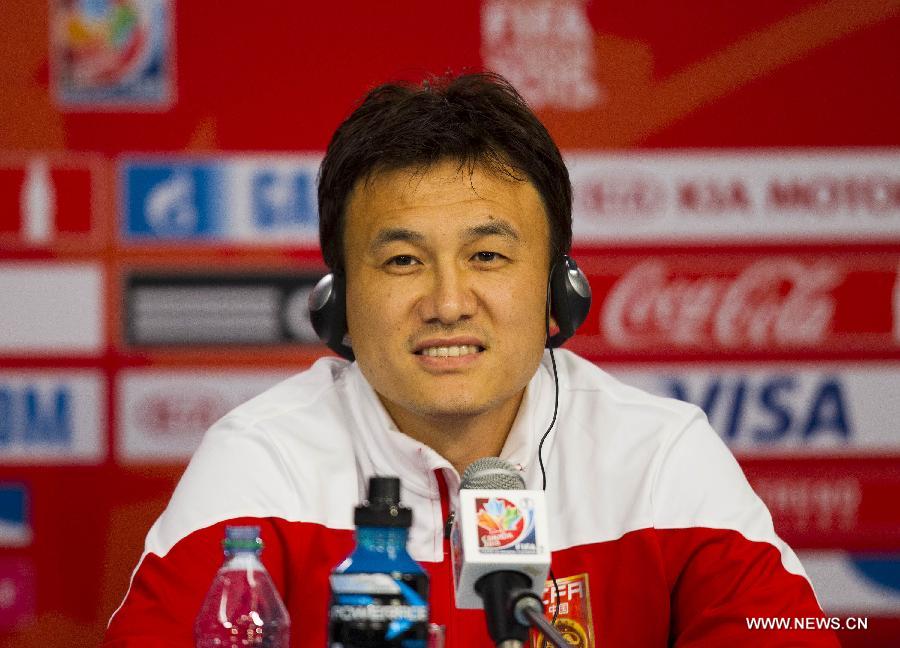 (SP)CANADA-OTTAWA-FIFA-WOMEN'S WORLD CUP-QUARTERFINALS-PRESS CONFERENCE-CHINA