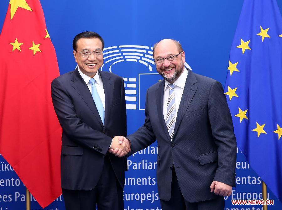 BELGIUM-CHINA-LI KEQIANG--SCHULZ-MEETING 