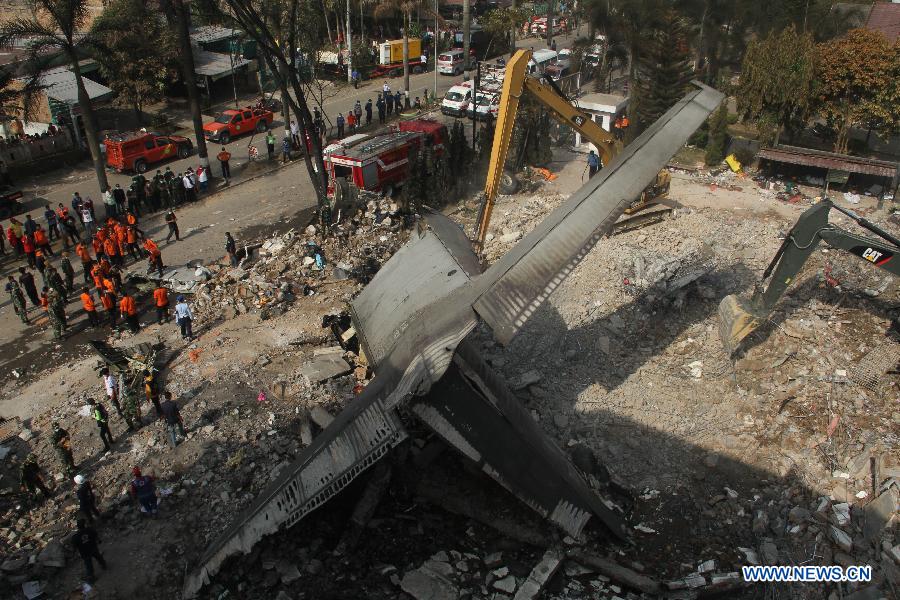 INDONESIA-MEDAN-MILITARY PLANE-CRASH