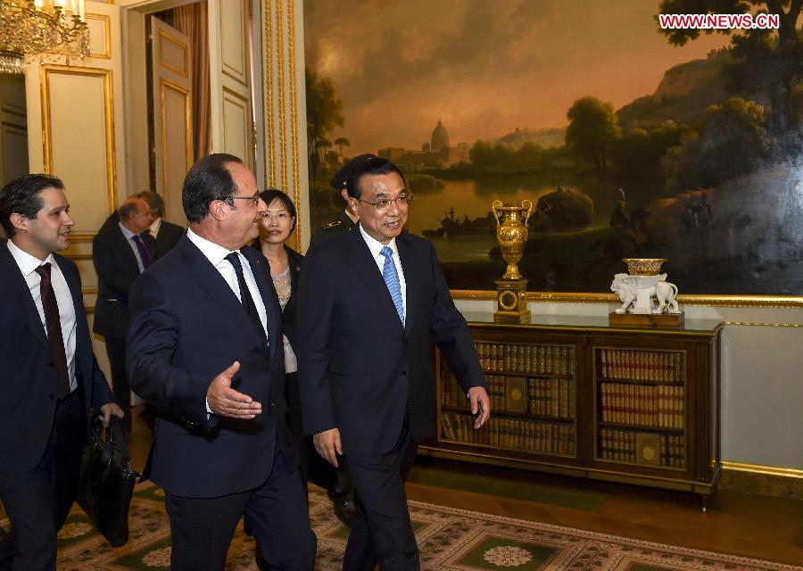 FRANCE-CHINESE PREMIER-MEETING