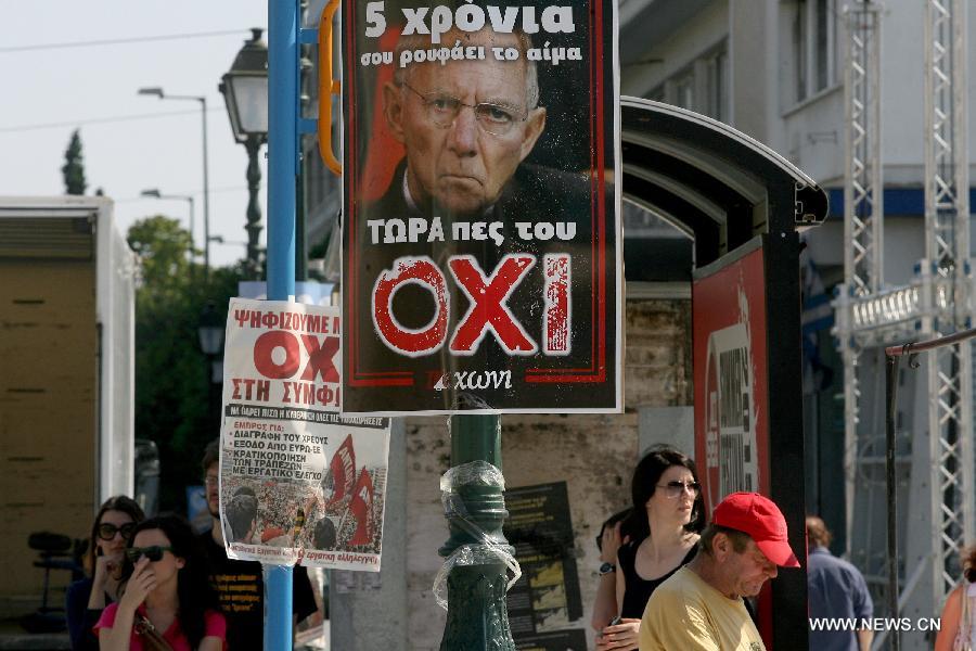 European Commission President Jean-Claude Juncker said Friday in Luxembourg that the Greek government's position will be 'dramatically' weakened in negotiations with creditors if the Greek vote 'no' in Sunday's referendum. 