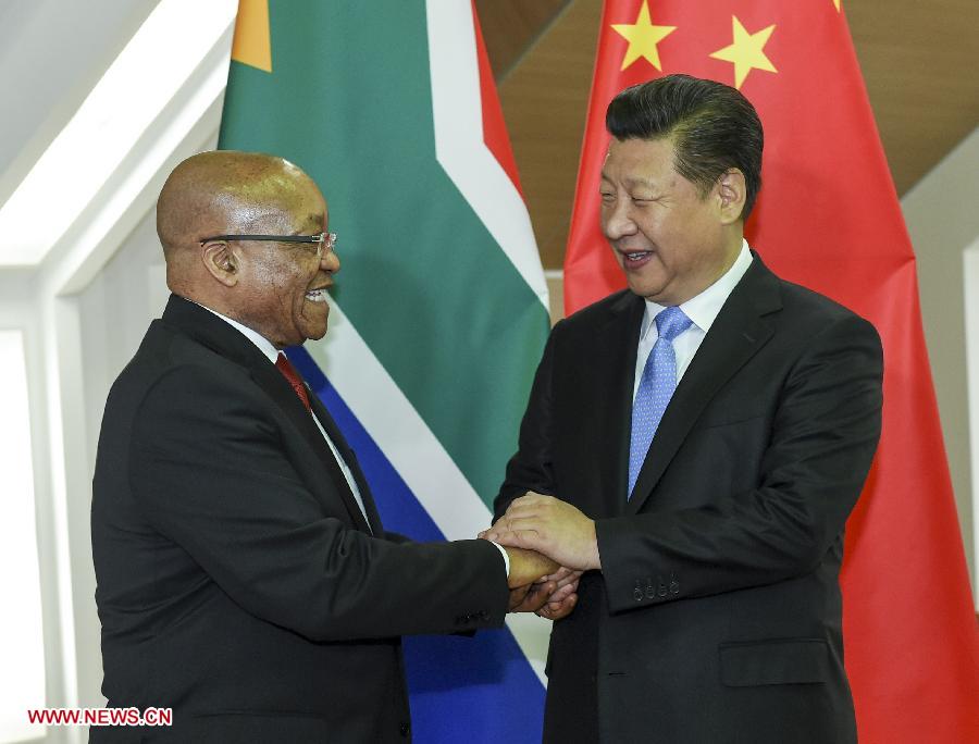 RUSSIA-UFA-CHINA-XI JINPING-JACOB ZUMA-MEETING 