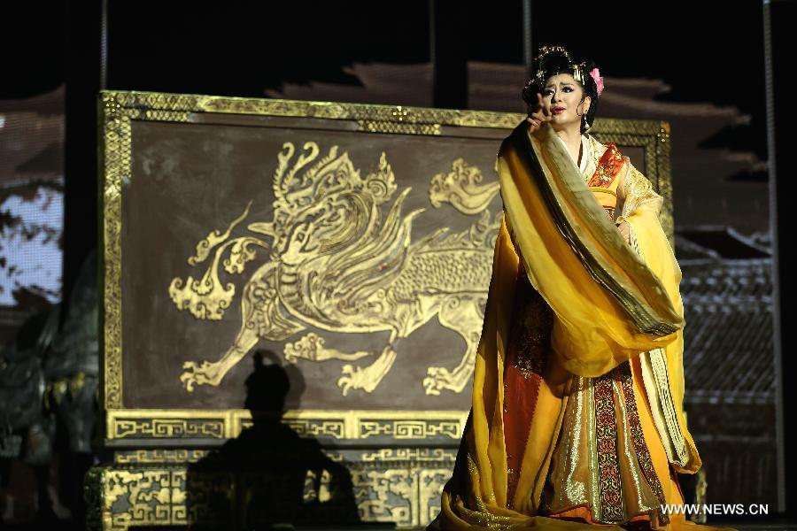 The opera revolves around the digging and navigation of the Grand Canal in Sui and Tang Dynasties