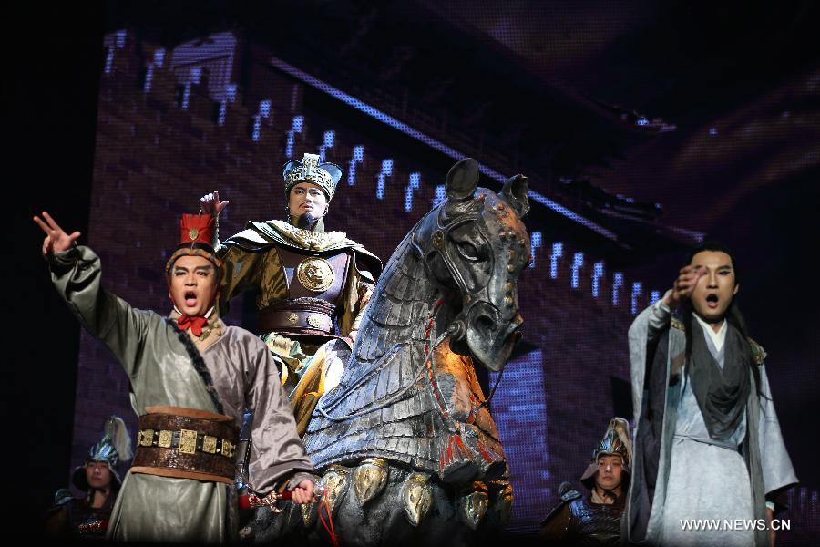 The opera revolves around the digging and navigation of the Grand Canal in Sui and Tang Dynasties