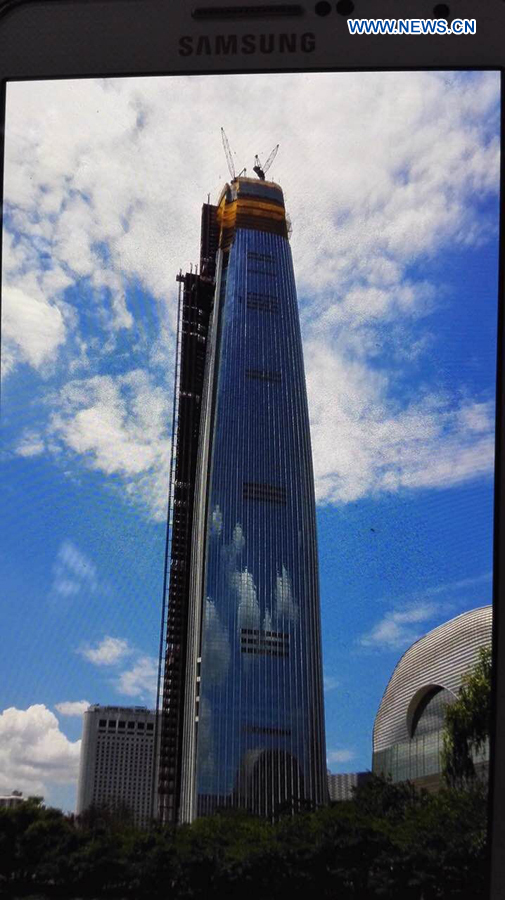 The highest building in Korea Lotte World Tower is under construction. Once completed, it will rank as the sixth highest tower worldwide.