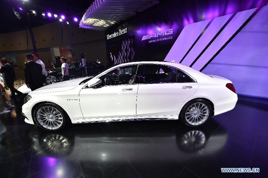 Photo taken on Aug. 6 shows a car on display during the Taiyuan International Auto Show at Coal Transaction Centerin in Taiyuan, capital of China's north Shanxi province.