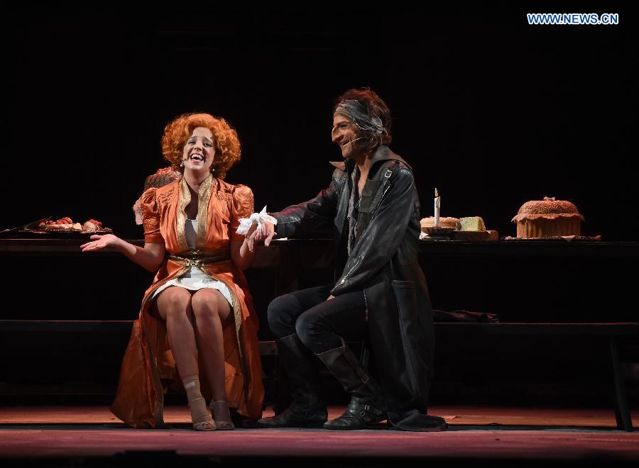 The award-winning production of Cameri Theatre, Cyrano De Bergerac, participates in the International Theatre Festival at the National Center for the Performing Arts in Beijing on Thursday.